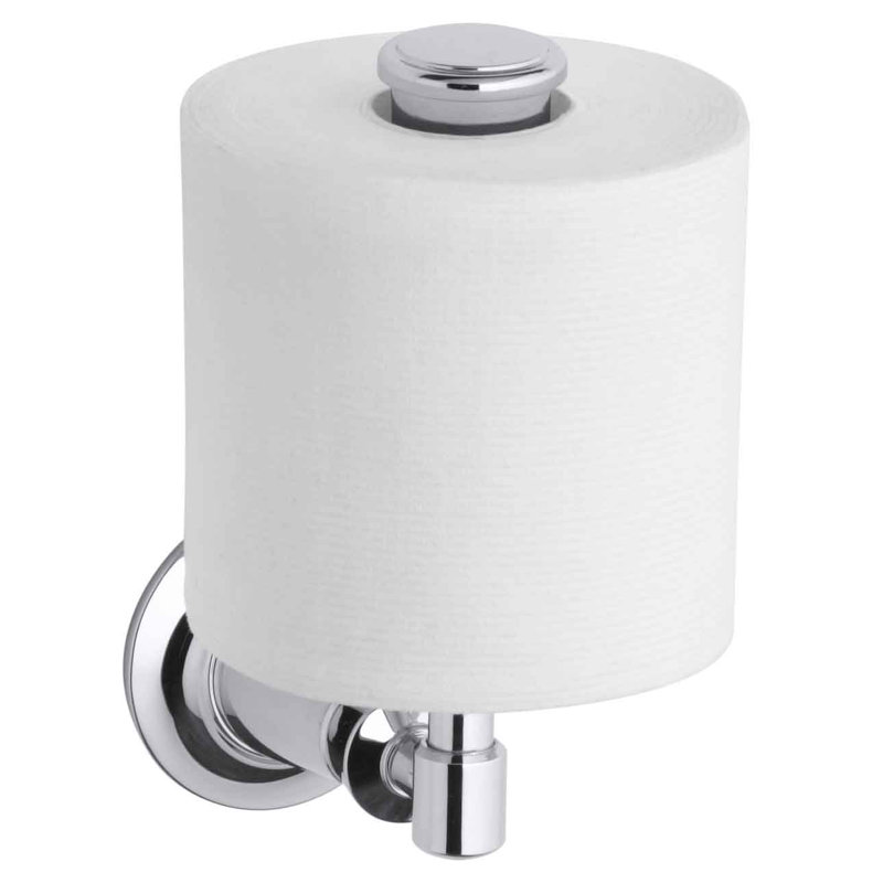 Porte-papier hygiénique vertical Archer, Chrome poli