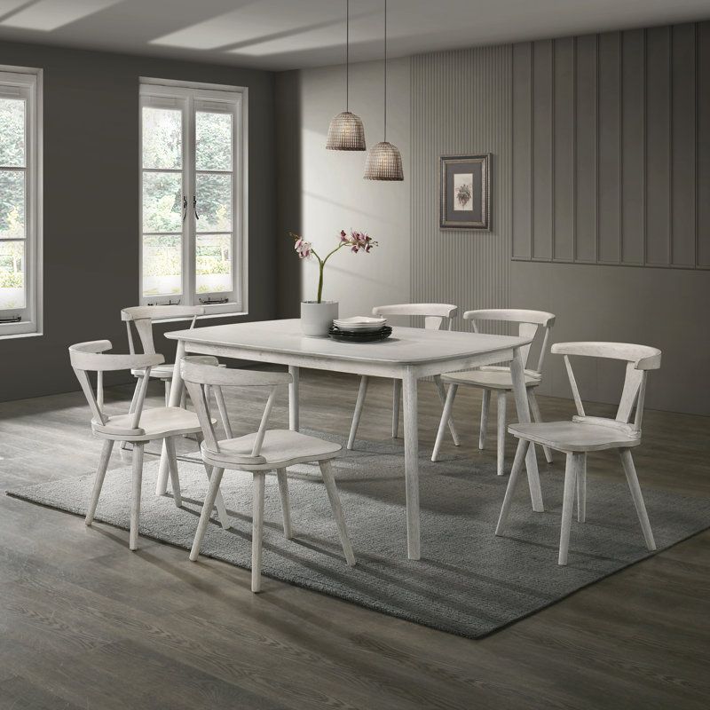 Ensemble de 2 chaises de salle à manger de style rustique moderne de style rétro facile à assembler, Blanc