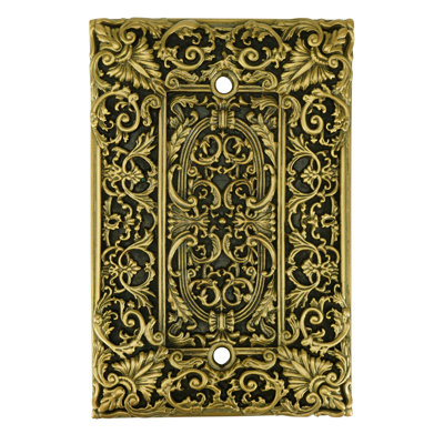 GLENDALE BLANK SWITCH COVER; IN MUSEUM GOLD
