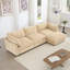 Canapé modulaire rembourré en chenille avec canapé en L 3 places-1648383253
