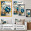 «Bladwell Golden Blue Flower Arrangement IV», reproduction sur toile-21355602-21355604