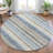 Machine Washable Indoor/Outdoor Xhevrie Navy Rug-112171314