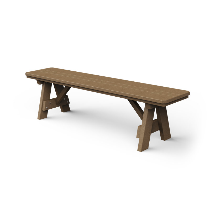 Banc de jardin en plastique, Bois patiné