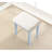 Holcomb Vanity Table And Stool, Blue - 3 Storage Compartments, Adjustable Wooden Mirror Wood Upholstered Stool With Drawers-521709845
