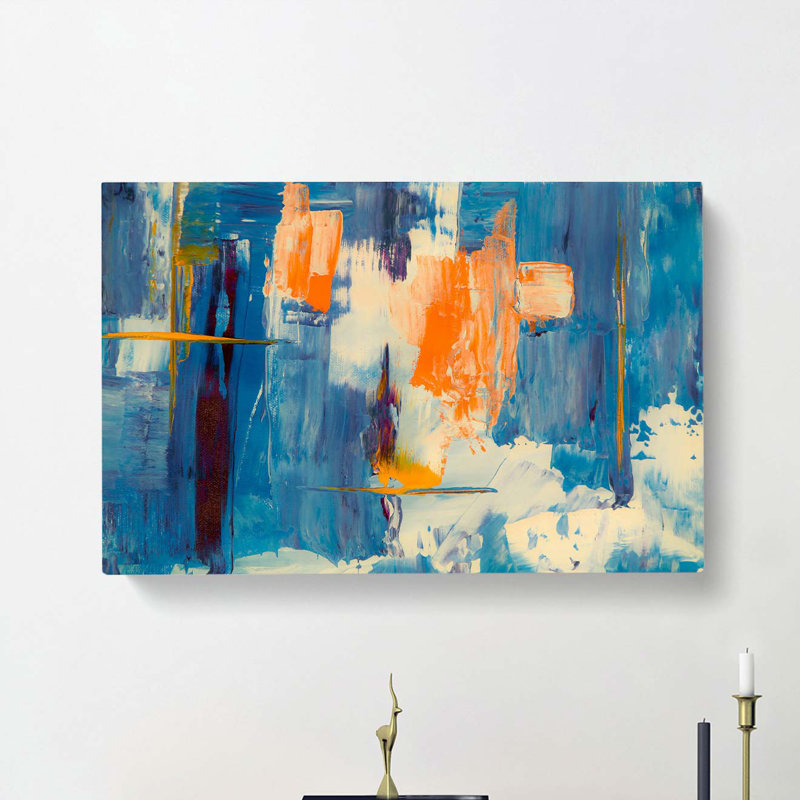 Abstract Art Painting Vol.300 by S.Johnson - Wrapped Canvas Painting, 60cm H x 91cm W x 3cm D