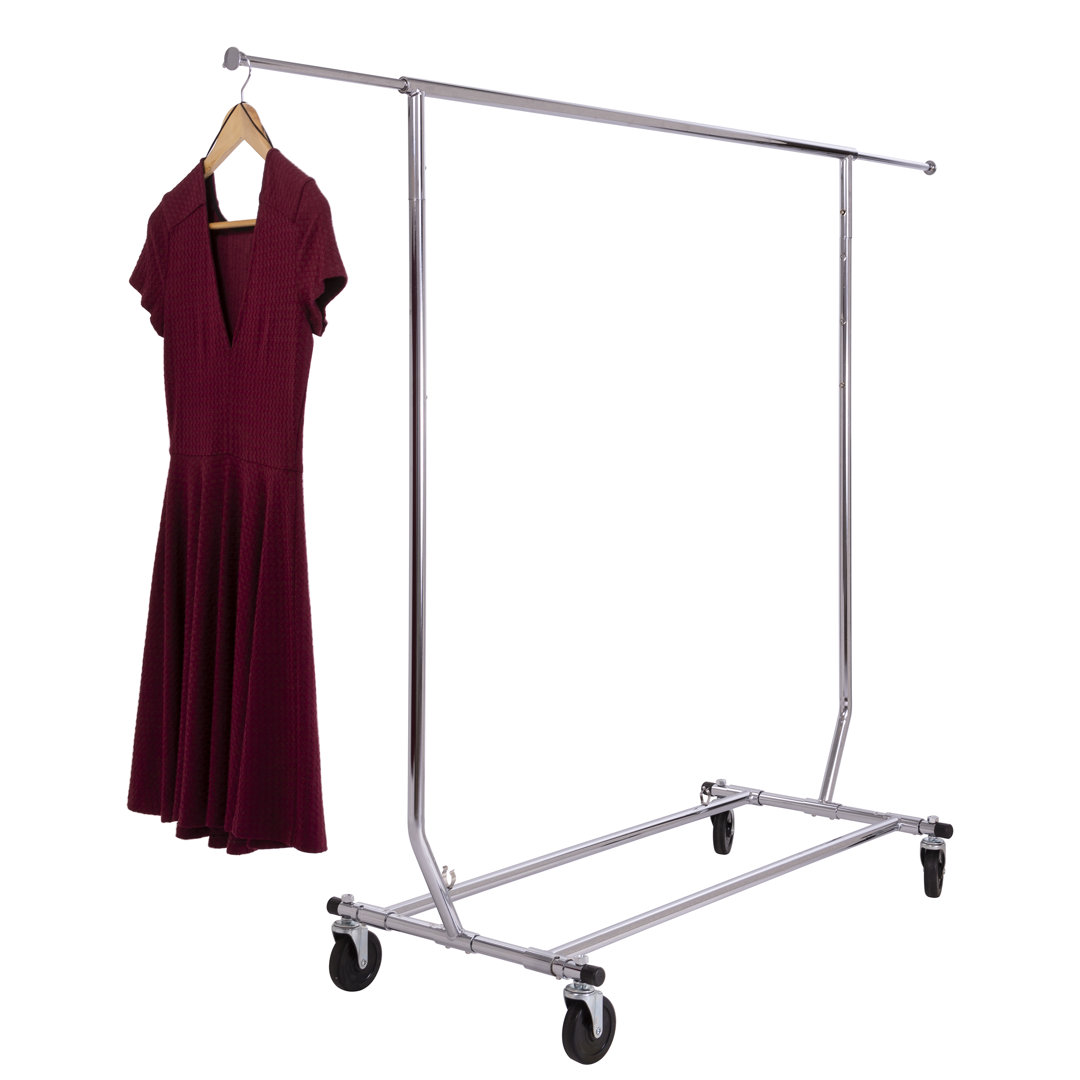 Aquavia 48'' Metal Rolling Clothing Rack Rebrilliant