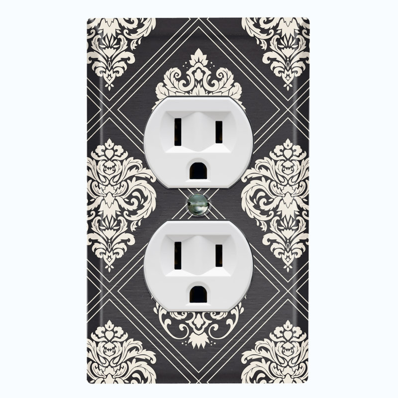 Patterned 1 - Gang Duplex Outlet Standard Wall Plate