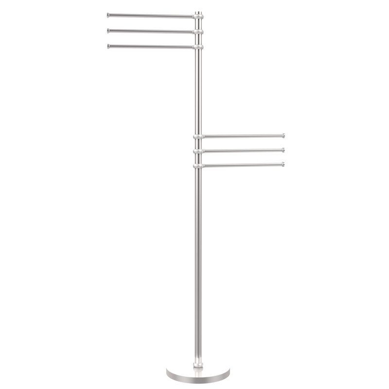 Porte-serviettes sur pied 25,5 po, Chrome satiné