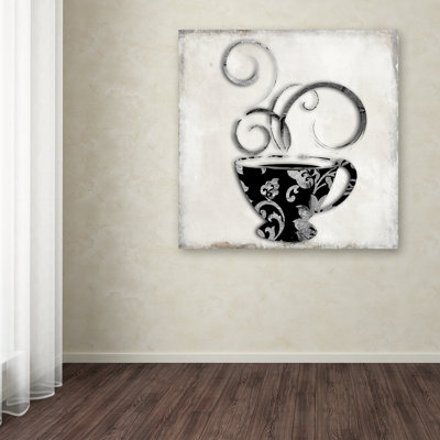 Art mural sur toile tendue - Art mural couleur «Silver Brewed 2» de couleur boulangerie pour le salon, la chambre à coucher ou le bureau - 35 x 35