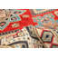 Tapis unique en laine noué à la main Gazni doré des années 2010 de 6 pi 5 po x 9 pi 8 po Qaiden