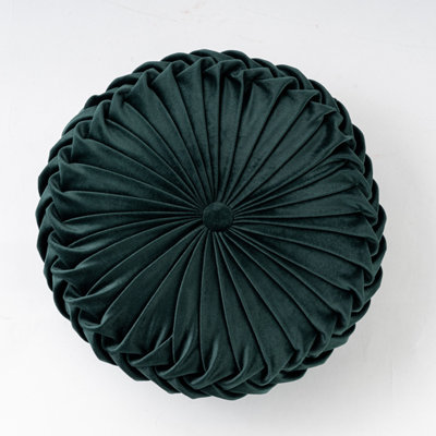 Classy Velvet Pumpkin Round Throw Pillows （Set Of 2）