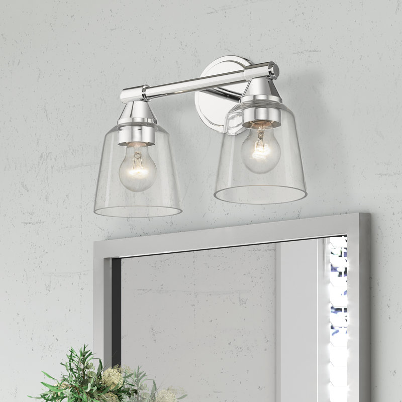 Éclairage pour meuble-lavabo à intensité variable 2 lumières Manylath, Chrome poli