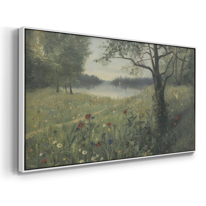 «Landscape Series» - Mxxiii, reproduction sur toile encadrée, H 25 po x l 49 po, Noir