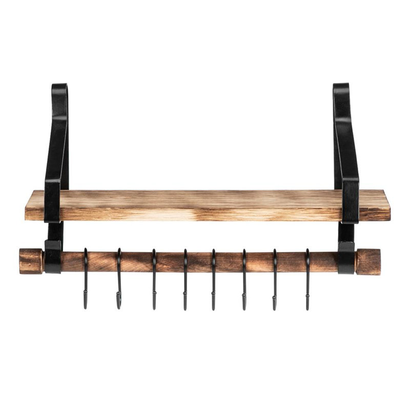 Bracket Shelf with Hooks