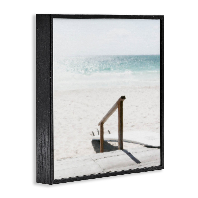Giclée encadrée de la plage de repos, par Noah Bay, Giclée encadrée noir minuit, H 12 po x l 12 po