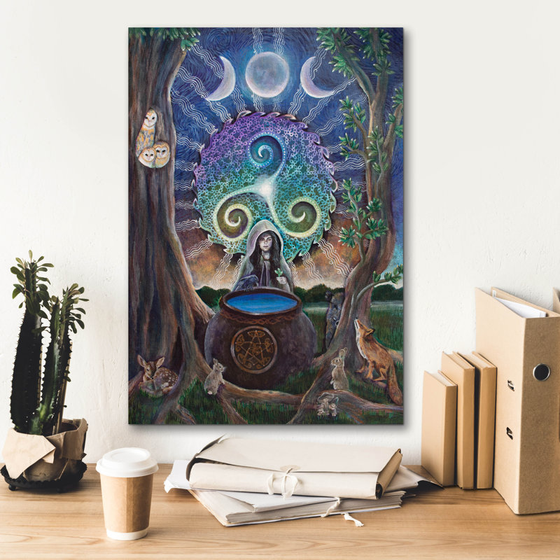  «Cauldron Of changements» par Verena Wild, art mural sur toile, 18 po x 26 po, H 26 po x l 18 po