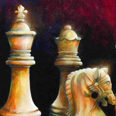 Pièces d'échecs - impression sur toile tendue