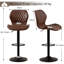 Adjustable Height Counter Stool with Metal Frame-2109925380