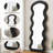 Flannel Full Length Wave  Floor Mirror  For Bedroom Living Room Hanging Or Against The Wall Black-617389724