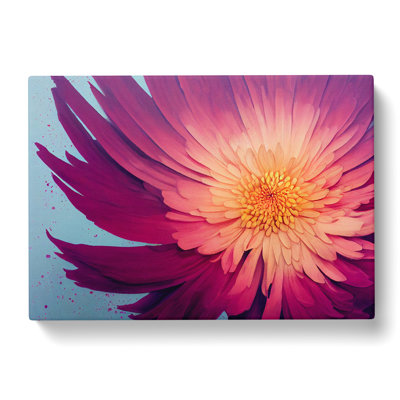 Splendorous Chrysanthemum Flower - Wrapped Canvas