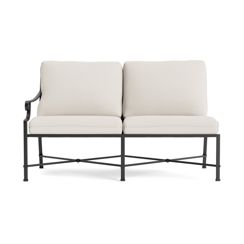 Venetian Outdoor 2 - Seat Loveseat, Fusion Natural, Textured Pewter