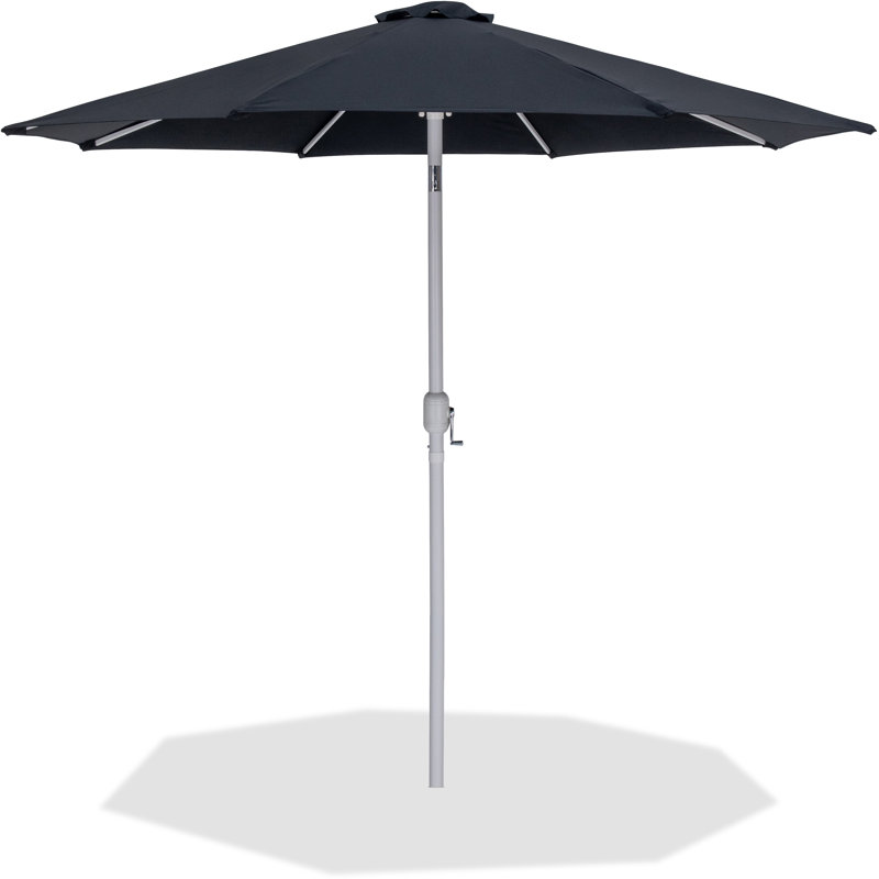 Parasols de patio en tissu Chavelle, Blanc, Noir