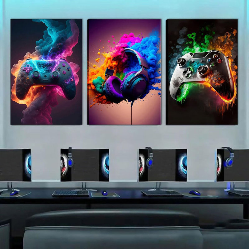 3 Piece Wrapped Canvas Print, 30cm H x 40cm W