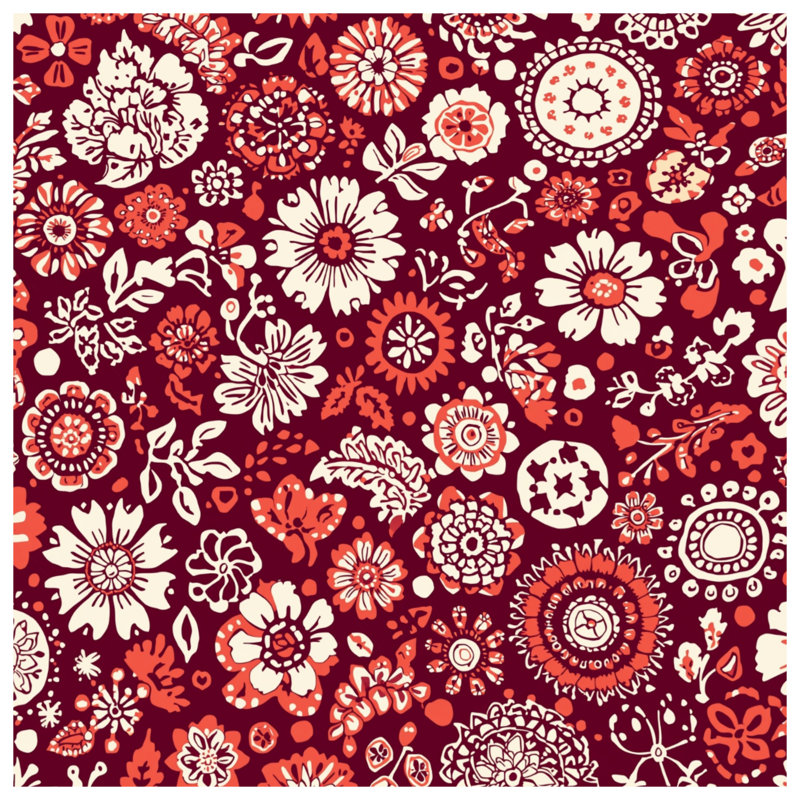 Édredon à motifs floraux complexes, Simple extra long