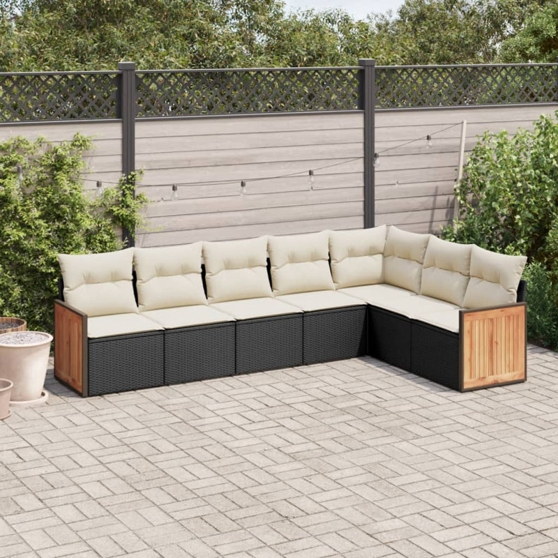 Ensemble de canapé de jardin Vidaxl - noir