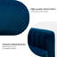 Fauteuil club en velours Gillette-107593825