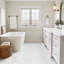 Calabria Frost Starella 12 in. x 12 in. Polished Marble Mosaic Floor and Wall Tile