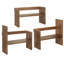 Wood Adjustable Office Desk Organiser Set