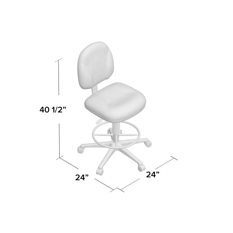 Symple Stuff Hudock Drafting Chair, Black