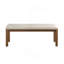 Ensemble de salle à manger 5 pièces Table rectangulaire et chaises d'appoint de style transitionnel beige-1256885065