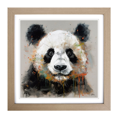 Panda Gestural Art No.4 - Framed Print