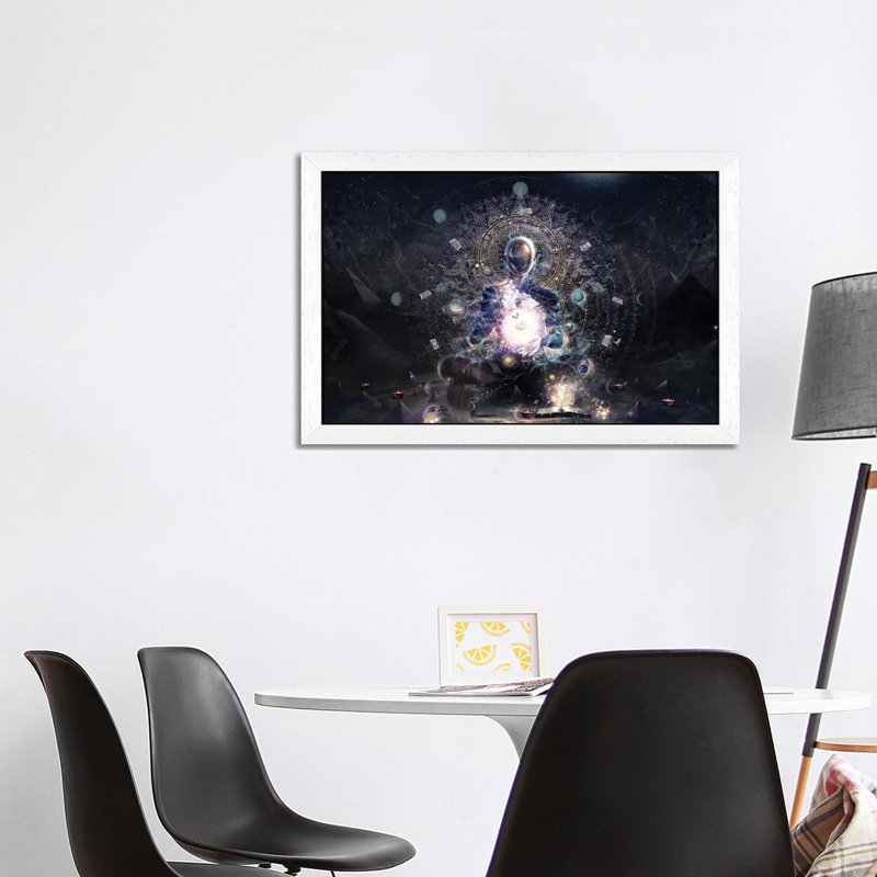 The Cosmic Ritual - Print on Canvas, 101.6 cm H x 66.04 cm W, White Framed