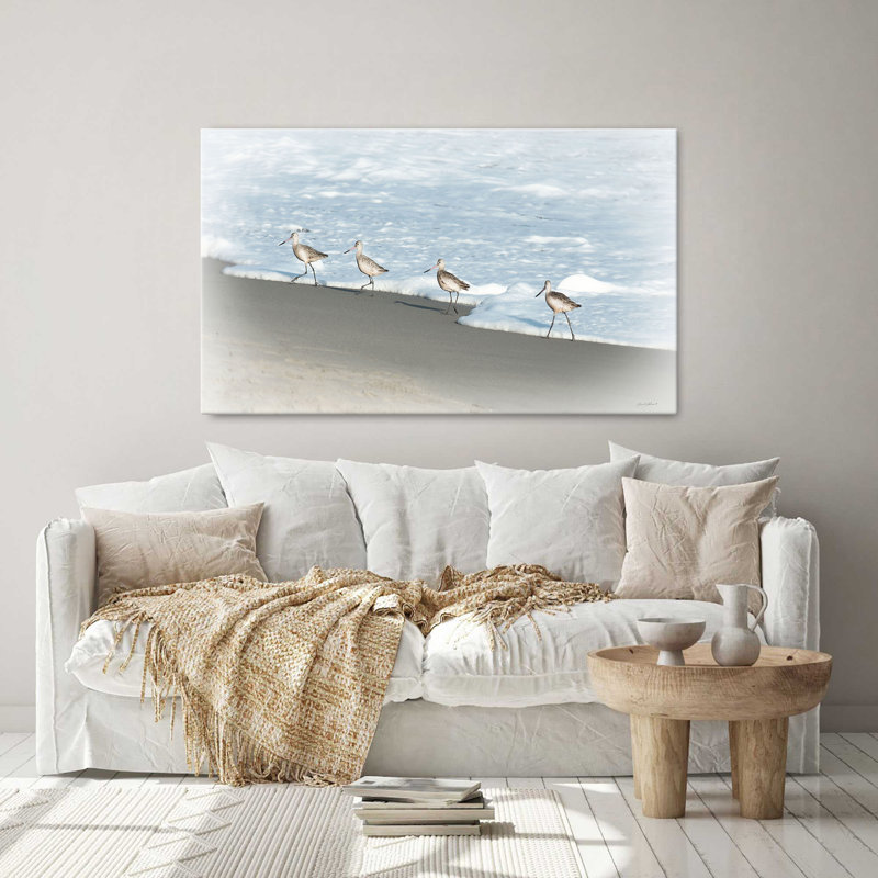 "Sandpipers II" par Rhonda Addison, reproduction sur toile, H 18 po x l 30 po x P 1 po