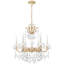 La Scala 6 Light 23in x 25in Chandelier in Parchment Gold with Clear Radiance Crystals-201696804-201696807