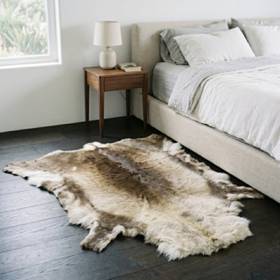 Tapis en véritable peau de renne - 90 x 150 cm