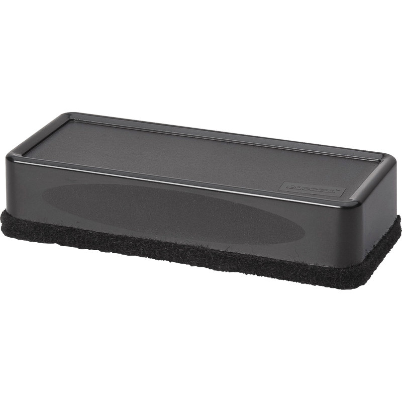 Black Plastic and Cloth Dry-Erase Board Eraser