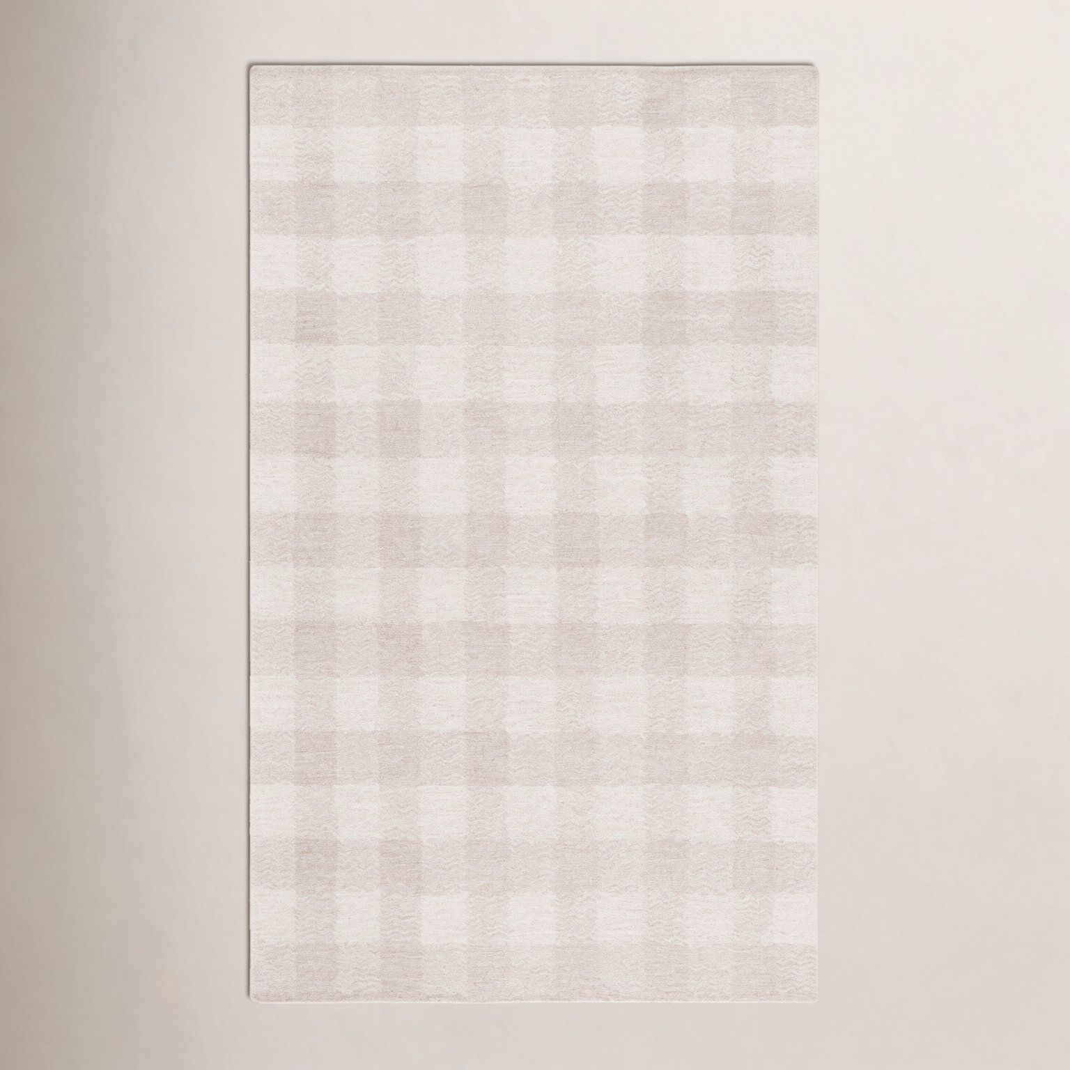 Hand-Tufted Wool Checkered Rug, Rectangle 5' x 8'