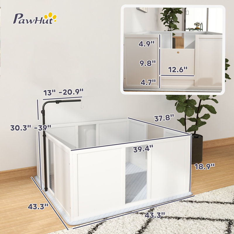 Boîte de mise au point réglable conçue pour le soin des chiots à l'intérieur