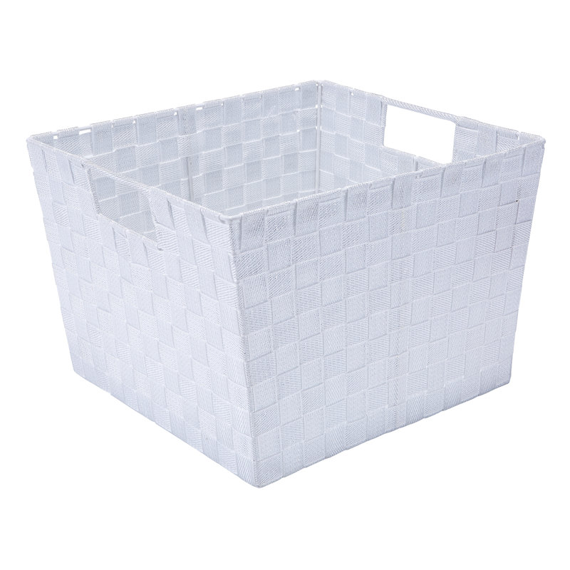 Simplify Fabric Box, 10" H x 15" W x 13" D, Black Silver