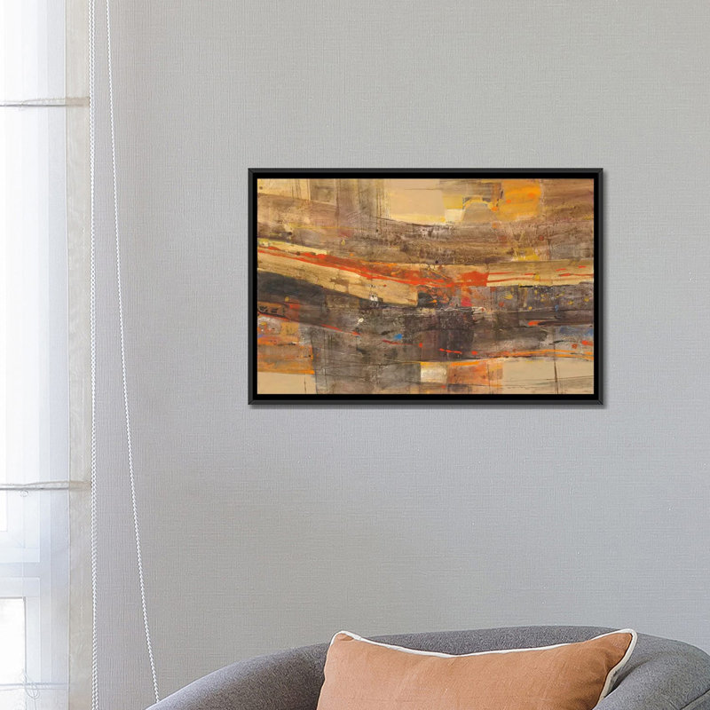 Nature's Theatre Painting Print on Wrapped Canvas, 18" H x 26" W x 1.5" D, Black Framed Canvas, No Mat