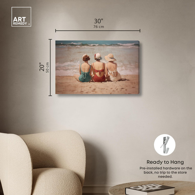 «Summer's Back III», reproduction d'art sur toile par Art Remedy, H 20 po x l 30 po, Toile tendue avec châssis