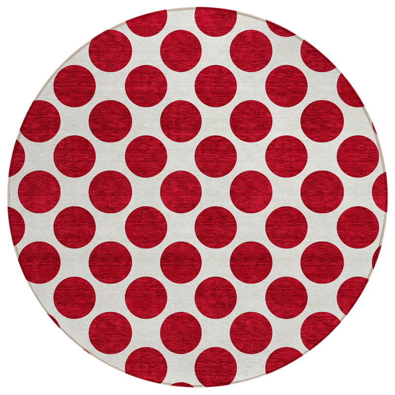 Chayden rug with non-slip backing, Rond 8 pi