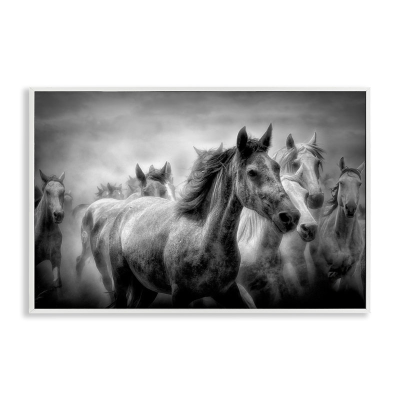 «Sunset Wildlife Horses», estampe numérique, design par Celebrate Life Gallery, H 12 po x l 18 po
