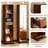 66.93"Household solid wood rotating dressing mirror
