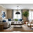 24-inch diameter integrated LED black pendant light