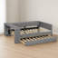 Lit plateforme tapissier, bureau de rangement avec couchette de chargement